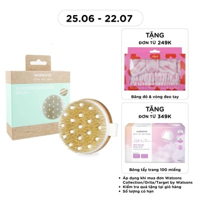 WATSONS - Bàn Chải Tắm Watsons Wooden Massager Brush