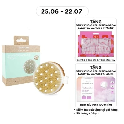 WATSONS - Bàn Chải Tắm Watsons Wooden Massager Brush