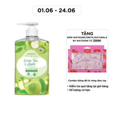 WATSONS - Love My Skin Green Tea Apple Scented Gel Hand Wash 500ml