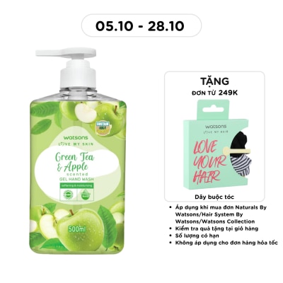 WATSONS Love My Skin Green Tea Apple Scented Gel Hand Wash 500ml image