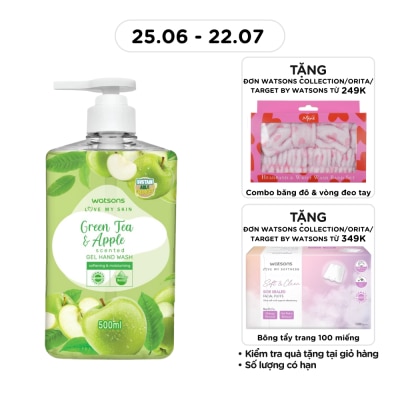WATSONS - Love My Skin Green Tea Apple Scented Gel Hand Wash 500ml