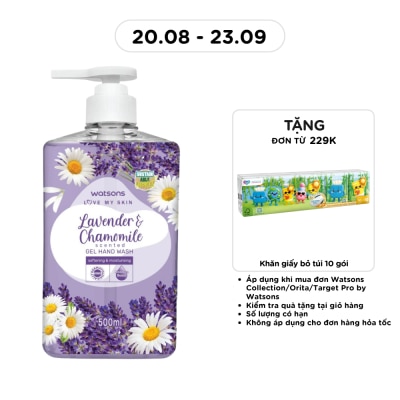 WATSONS - Gel Rửa Tay Watsons Love My Skin Lavender Chamomile Scented Gel Hand Wash 500ml image