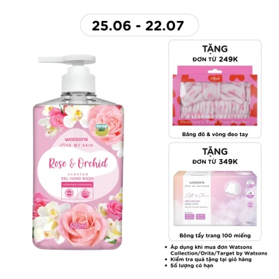 WATSONS - Gel Rửa Tay Watsons Love My Skin Rose Orchid Scented Gel Hand Wash 500ml