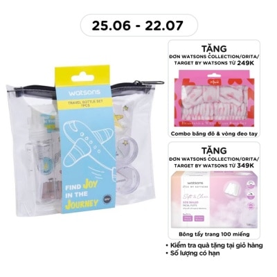 WATSONS - Bộ Chai Rỗng Watsons 7 Món Du Lịch Tiện Dụng
