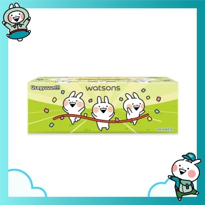 WATSONS Khăn Giấy Hộp Watsons Facial Box Tissue 3ply x 100s (Usagyuuun) (Giao màu ngẫu nhiên)