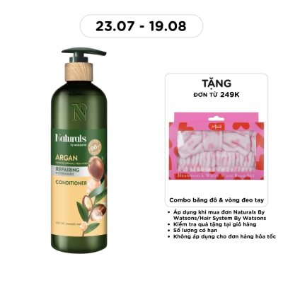 NATURALS BY WATSONS - Dầu Xả Naturals By Watsons Repairing Phục Hồi Tóc Hư Tổn Chiết Xuất Dầu Argan 490ml image