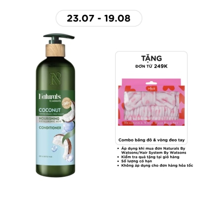 NATURALS BY WATSONS - Dầu Xả Naturals By Watsons Nourishing Cấp Ẩm Chiết Xuất Dầu Dừa 490ml image