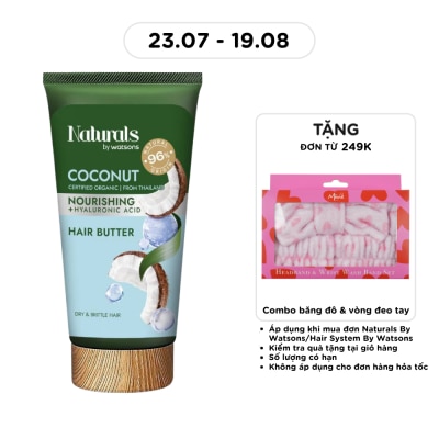NATURALS BY WATSONS - Kem Ủ Tóc Naturals By Watsons Nourishing Cấp Ẩm Chiết Xuất Dầu Dừa Và Bơ Hạt Mỡ 150ml image