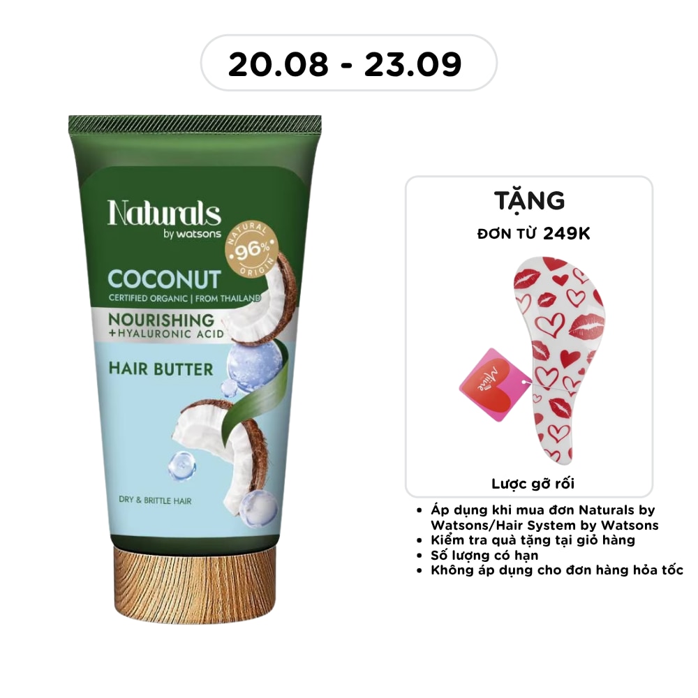 Kem Ủ Tóc Naturals By Watsons Nourishing Cấp Ẩm Chiết Xuất Dầu Dừa Và Bơ Hạt Mỡ 150ml image