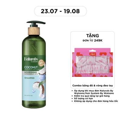 NATURALS BY WATSONS - Dầu Gội Naturals By Watsons Nourishing Cấp Ẩm Chiết Xuất Dầu Dừa 490ml image