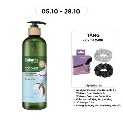 NATURALS BY WATSONS Dầu Gội Naturals By Watsons Nourishing Cấp Ẩm Chiết Xuất Dầu Dừa 490ml image