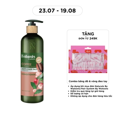 NATURALS BY WATSONS - Dầu Xả Naturals By Watsons Anti Hair-fall Chống Gãy Rụng Chiết Xuất Coffee 490ml image