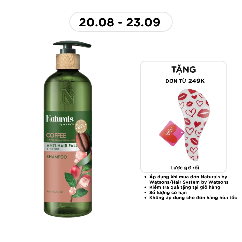 Dầu Gội Naturals By Watsons Anti Hair-fall Chống Gãy Rụng Chiết Xuất Coffee 490ml image