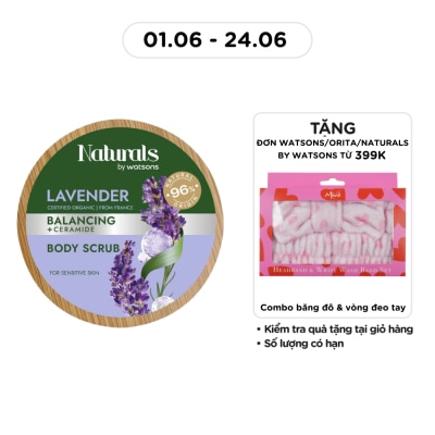 NATURALS BY WATSONS - Tẩy Tế Bào Chết Cơ Thể Naturals By Watsons Balancing Cân Bằng Độ Ẩm Chiết Xuất Lavender 200g