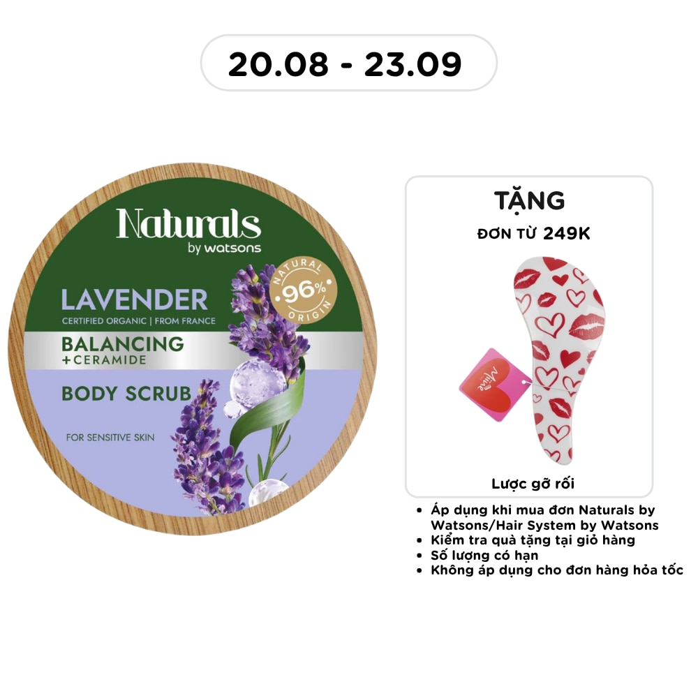 Tẩy Tế Bào Chết Cơ Thể Naturals By Watsons Balancing Cân Bằng Độ Ẩm Chiết Xuất Lavender 200g image