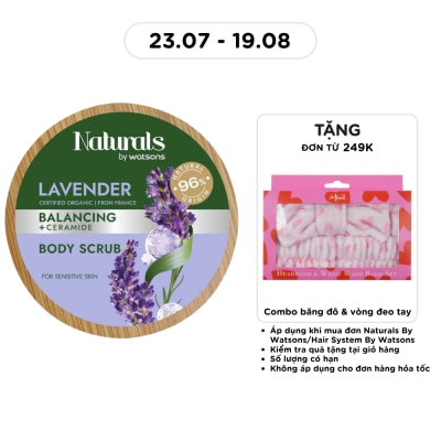 NATURALS BY WATSONS - Tẩy Tế Bào Chết Cơ Thể Naturals By Watsons Balancing Cân Bằng Độ Ẩm Chiết Xuất Lavender 200g image