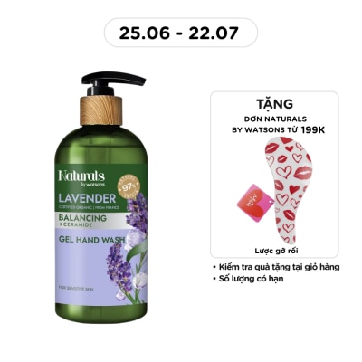 NATURALS BY WATSONS - Gel Rửa Tay Naturals By Watsons Balancing Cân Bằng Độ Ẩm Chiết Xuất Lavender 400ml
