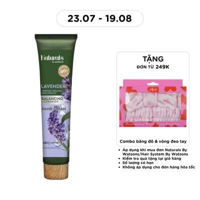 NATURALS BY WATSONS - Kem Dưỡng Tay Naturals By Watsons Balancing Cân Bằng Độ Ẩm Chiết Xuất Lavender 30ml image