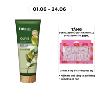 NATURALS BY WATSONS - Kem Ủ Tóc Naturals By Watsons Deep Moisturishing Dưỡng Ẩm Sâu Chiết Xuất Olive 200ml