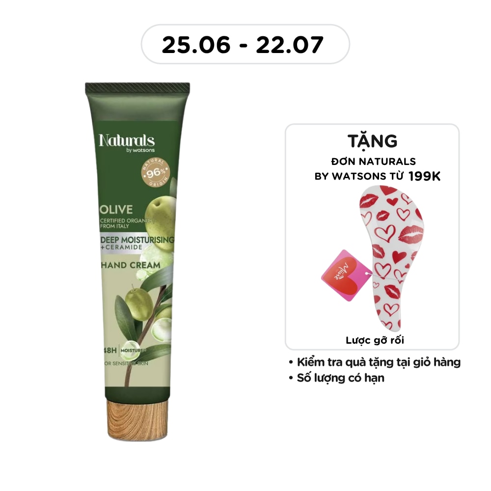 Kem Dưỡng Tay Naturals By Watsons Deep Moisturishing Dưỡng Ẩm Sâu Chiết Xuất Olive 30ml