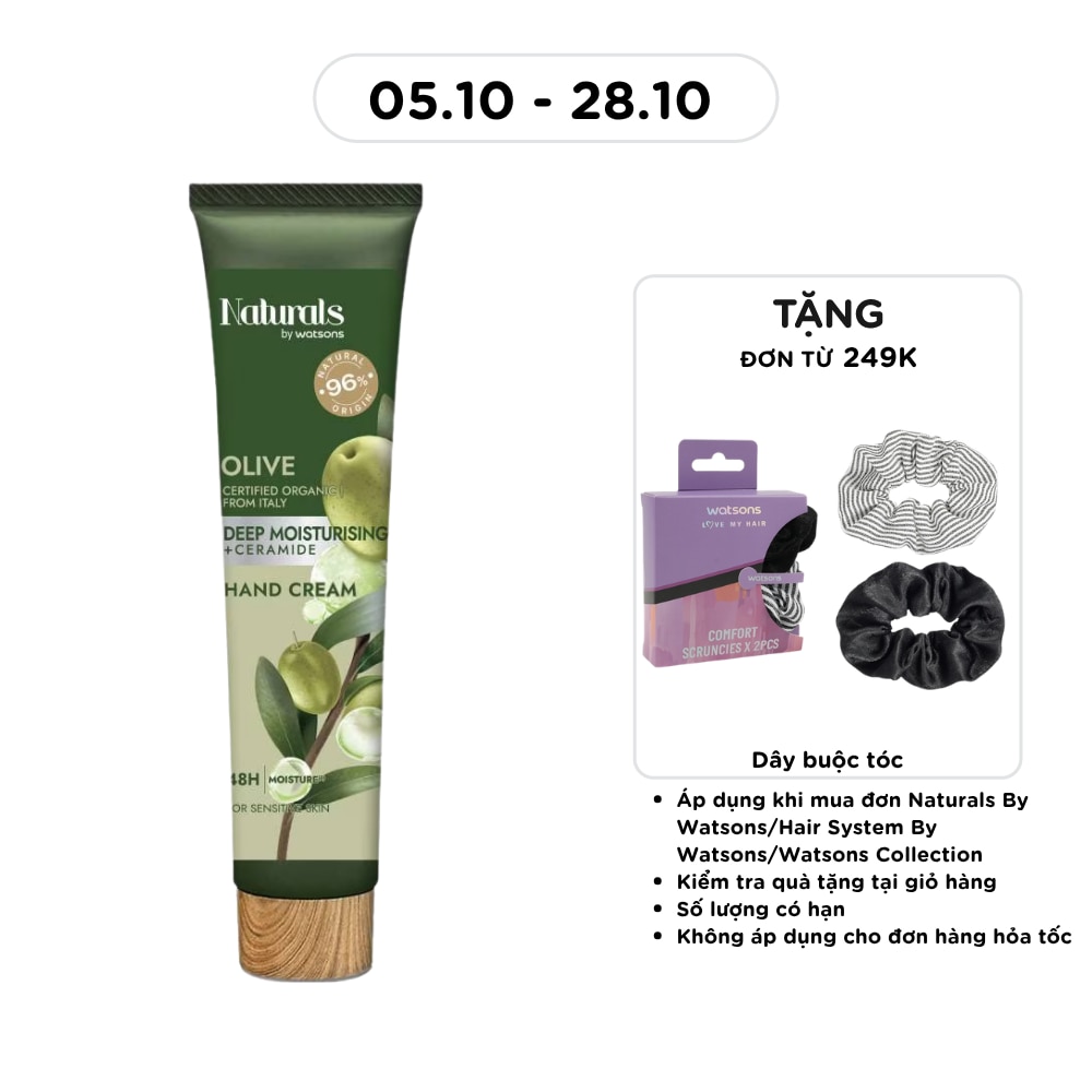Kem Dưỡng Tay Naturals By Watsons Deep Moisturishing Dưỡng Ẩm Sâu Chiết Xuất Olive 30ml image