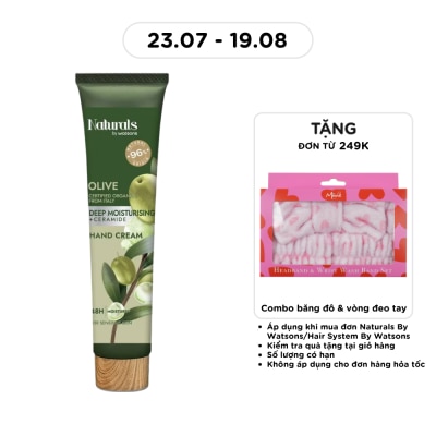 NATURALS BY WATSONS - Kem Dưỡng Tay Naturals By Watsons Deep Moisturishing Dưỡng Ẩm Sâu Chiết Xuất Olive 30ml image