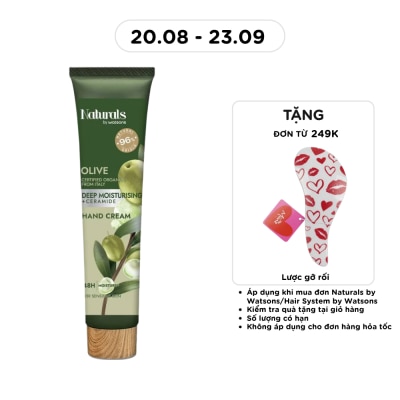 NATURALS BY WATSONS - Kem Dưỡng Tay Naturals By Watsons Deep Moisturishing Dưỡng Ẩm Sâu Chiết Xuất Olive 30ml image