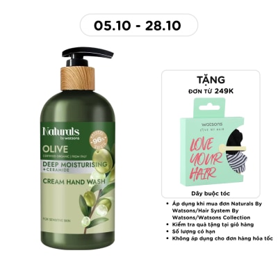 NATURALS BY WATSONS Olive Deep Moisturising Cream Hand Wash 400ml image
