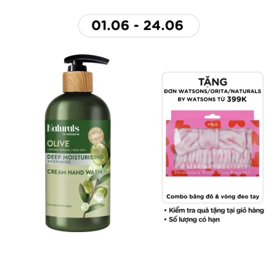 NATURALS BY WATSONS - Olive Deep Moisturising Cream Hand Wash 400ml