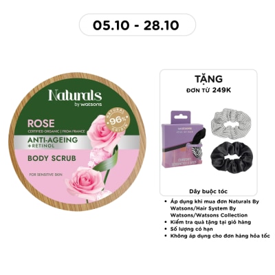 NATURALS BY WATSONS Tẩy Tế Bào Chết Cơ Thể Naturals By Watsons Anti ageing Chống Lão Hoá Da Chiết Xuất Hoa Hồng 200g image