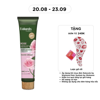 NATURALS BY WATSONS - Kem Dưỡng Tay Naturals By Watsons Anti-ageing Chống Lão Hoá Da Chiết Xuất Hoa Hồng 30ml image