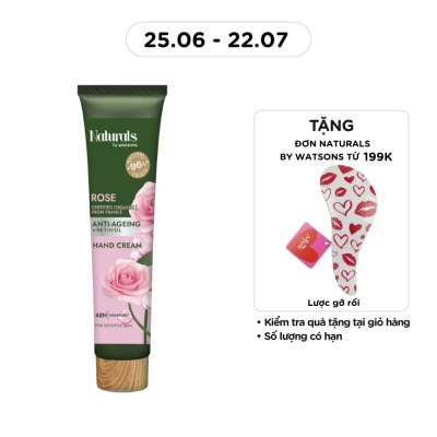 NATURALS BY WATSONS - Kem Dưỡng Tay Naturals By Watsons Anti-ageing Chống Lão Hoá Da Chiết Xuất Hoa Hồng 30ml