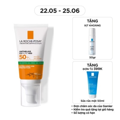 LA ROCHE POSAY Kem Chống Nắng Không Màu Kiểm Soát Dầu La Roche-Posay Anthelios XL SPF 50+ UVB & UVA 50ml