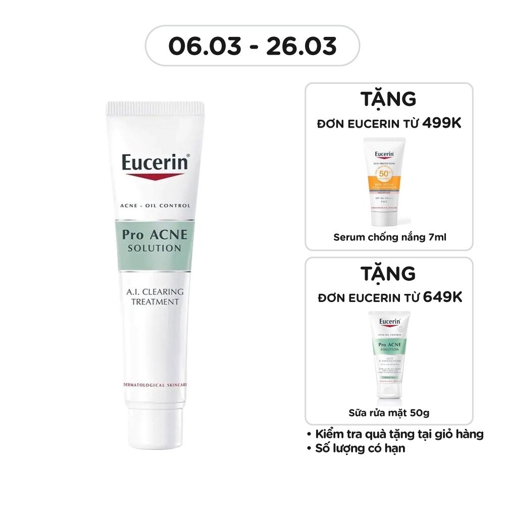 Tinh Chất Eucerin Giảm Mụn Và Tái Tạo Da A.I. Clearing Treatment 40ml