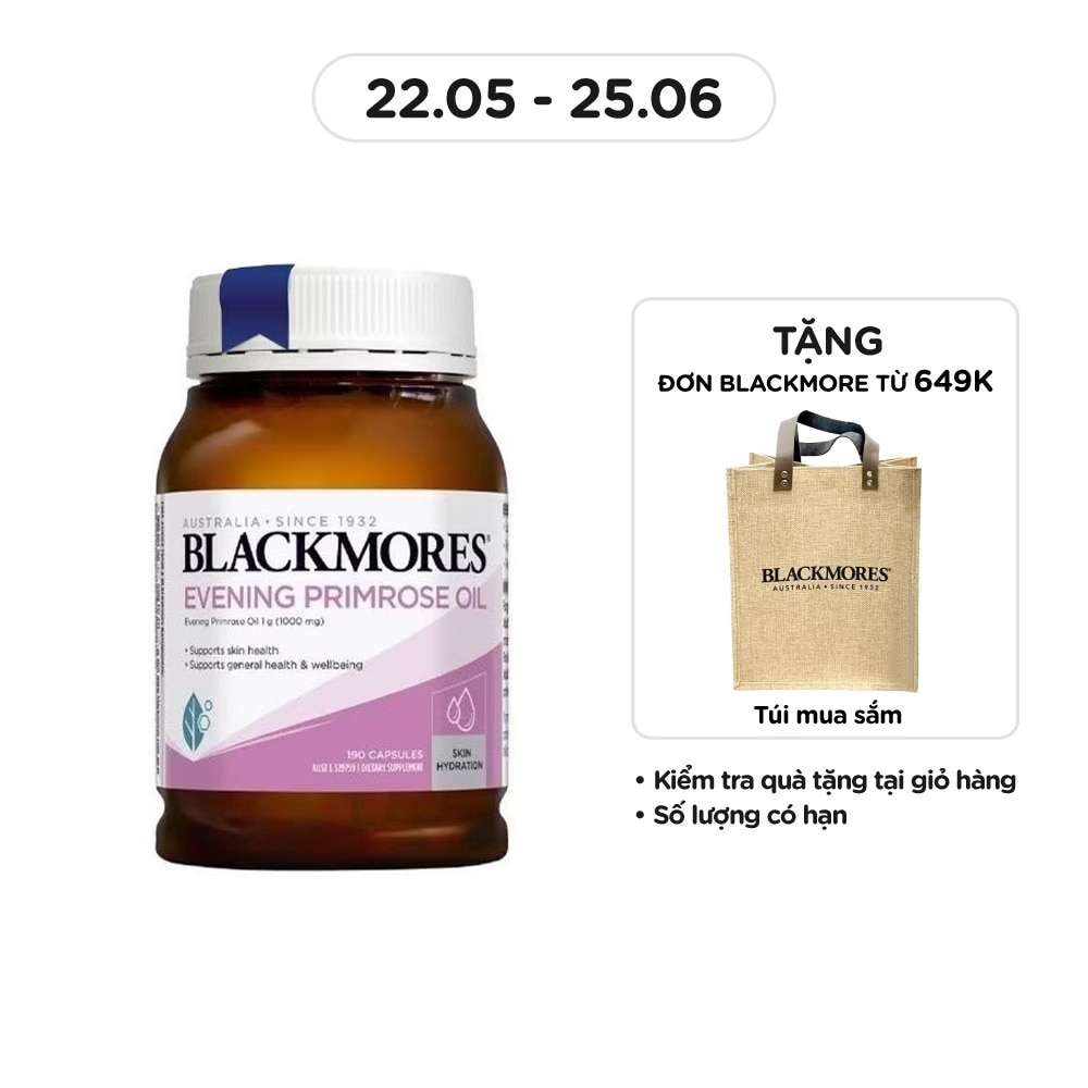 Thực Phẩm Bảo Vệ Sức Khỏe Blackmores Evening Primrose Oil Tinh Dầu Hoa Anh Thảo 190 Viên
