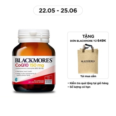 BLACKMORES Thực Phẩm Bảo Vệ Sức Khỏe Blackmores Heart Health CoQ10 150mg Hỗ Trợ Tim Mạch 30 Viên