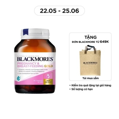 BLACKMORES Thực Phẩm Bảo Vệ Sức Khỏe Blackmores Pregnancy & Breast-Feeding Gold Cung Cấp Vitamin Cho Phụ Nữ Mang Thai 60 Viên
