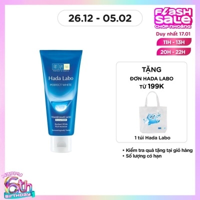 HADA LABO Sữa Rửa Mặt Hada Labo Perfect White Dưỡng Trắng Da Hoàn Hảo 80g