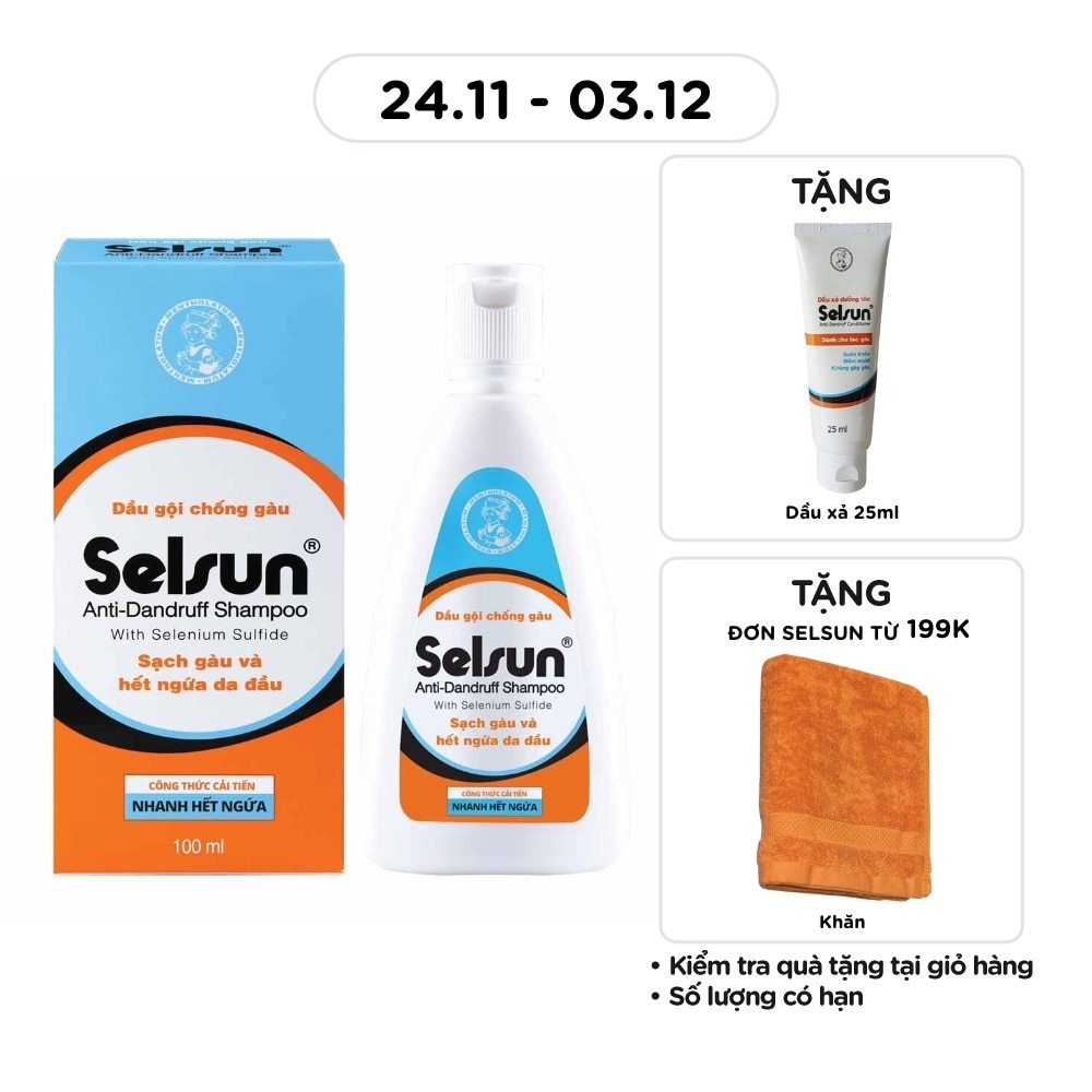 Dầu Gội Selsun Anti-Dandruff Dành cho Tóc Gàu 100ml