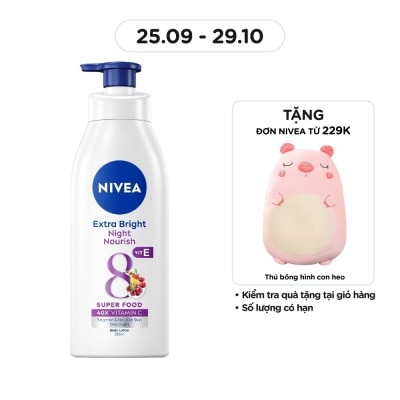 NIVEA Sữa Dưỡng Thể Dưỡng Trắng Da Ban Đêm Nivea 350ml