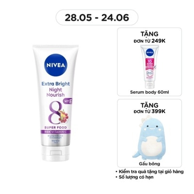 NIVEA - Tinh Chất Dưỡng Thể Trắng Da Ban Đêm Nivea 180ml