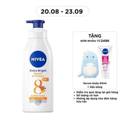 NIVEA Sữa Dưỡng Thể Dưỡng Trắng Phục Hồi Chống Nắng Nivea 350ml image