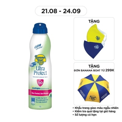 BANANA BOAT Xịt Chống Nắng Banana Boat UltraProtect SPF50 170g