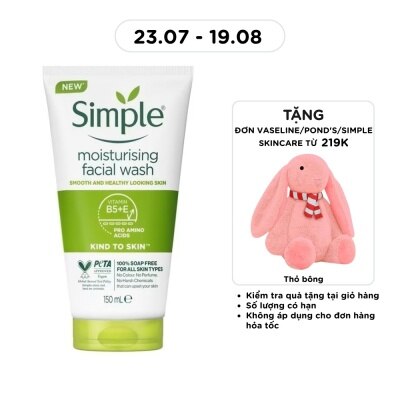 SIMPLE - Sữa Rửa Mặt Simple Moisturising Facial Wash Dành Cho Da Khô và Da Nhạy Cảm 150ml image