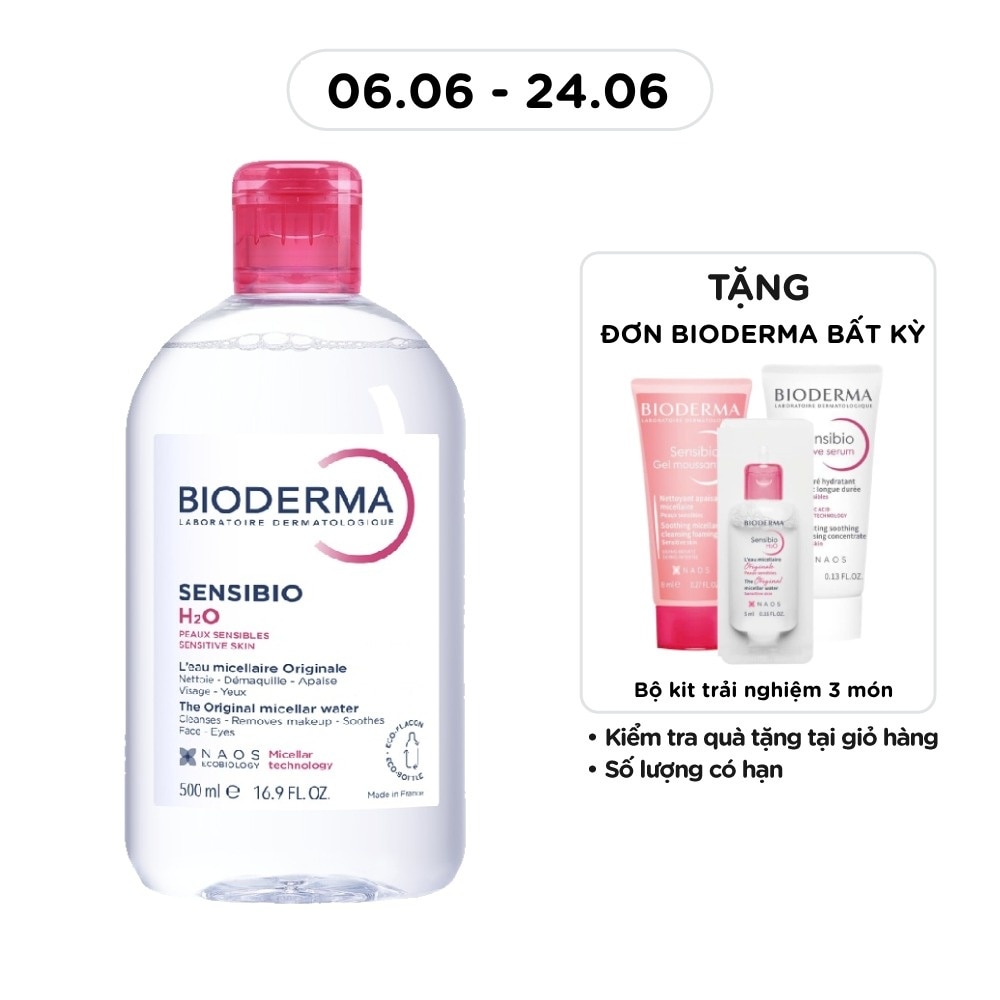 Nước Tẩy Trang Dành Cho Da Nhạy Cảm Bioderma Sensibio H20 500ml