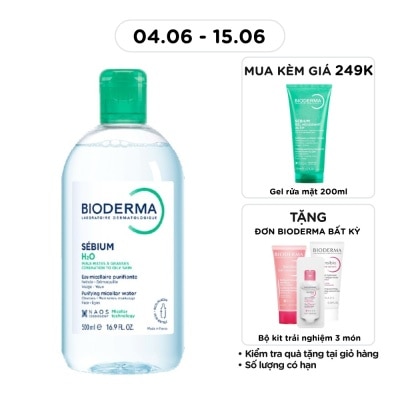 BIODERMA - Sebium H2O Purifying Cleansing Micelle Solution 500ml