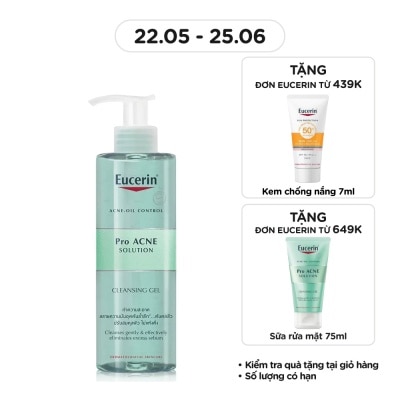 EUCERIN Gel Rửa Mặt Eucerin Giảm Mụn Pro Acne Cleansing Gel 200ml