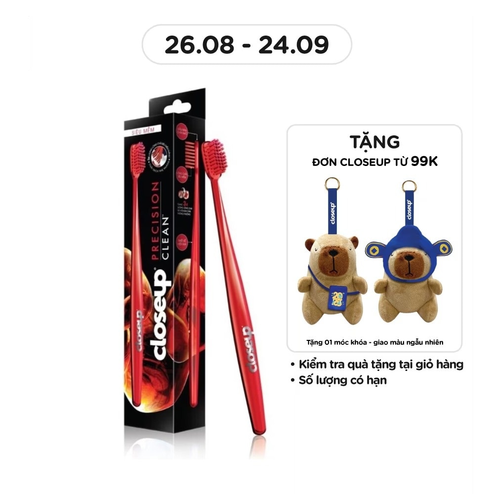 Bàn Chải Đánh Răng Closeup Precision Clean Siêu Mềm Màu Ngẫu Nhiên 1 Cây
