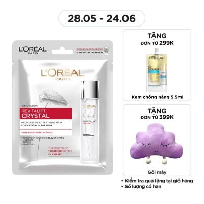 L'OREAL PARIS - Mặt Nạ Dưỡng Chất L'oreal Revitalift Crystal Micro Essence Treatment Mask Căng Mướt Da 25g