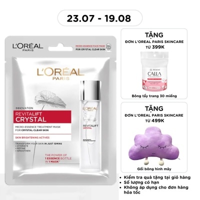 L'OREAL PARIS - Mặt Nạ Dưỡng Chất L'oreal Revitalift Crystal Micro Essence Treatment Mask Căng Mướt Da 25g image